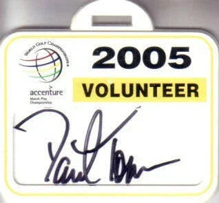 David Toms signed 2005 World golf Championships Match Play badge - AutographsForSale.com