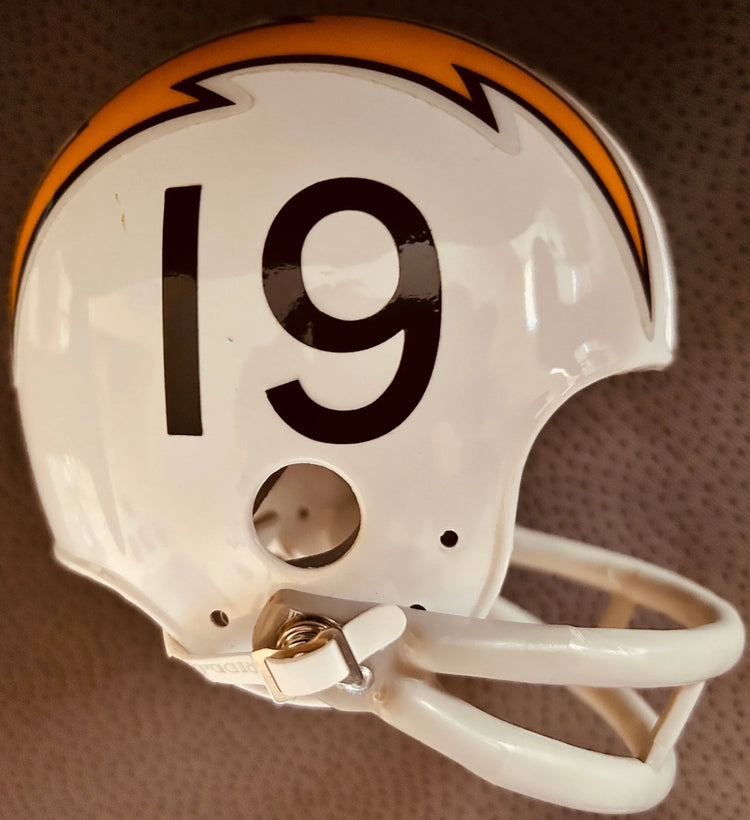 Lance Alworth San Diego Chargers throwback mini helmet with #19 decals NEW - AutographsForSale.com