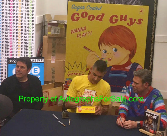Don Mancini & David Kirschner signed Child’s Play Chucky Good Guys cereal box - AutographsForSale.com