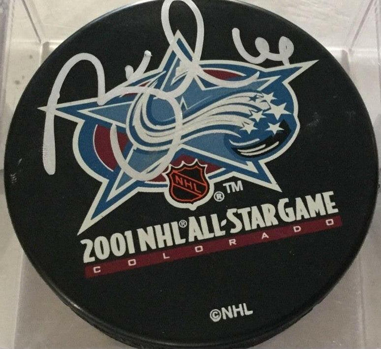Brett Hull signed 2001 NHL All-Star puck JSA St Louis Blues Dallas Stars - AutographsForSale.com