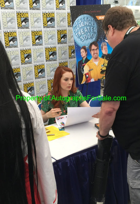Felicia Day & Steve Vance signed Mystery Science Theater 3000 2018 SDCC 11x17 litho - AutographsForSale.com