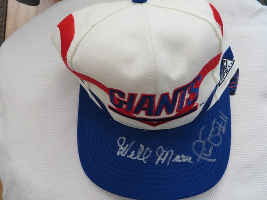 Wellington Mara & Phil Simms autographed NY Giants cap JSA - AutographsForSale.com