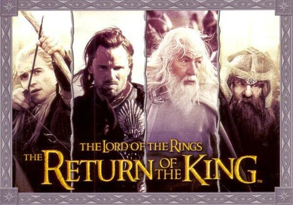 Lord of Rings Return of King movie cast 2003 postcard Aragorn Gandolf Gimli Legolas - AutographsForSale.com