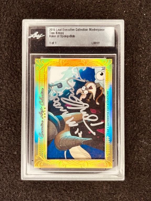Tom Kenny 2016 Leaf Masterpiece Cut Signature certified signed card 1/1 JSA SpongeBob - AutographsForSale.com