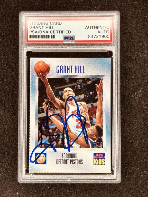 Grant Hill autographed Detroit Pistons 1995 Sports Illustrated for Kids card PSA/DNA Slabbed - AutographsForSale.com
