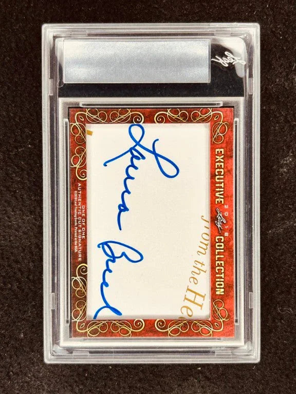 Barbara Laura Bush 2018 Leaf Masterpiece Cut Signature certified signed card 1/1 JSA - AutographsForSale.com