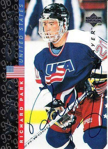 Richard Park certified signed USA 1995-96 Be A Player card - AutographsForSale.com