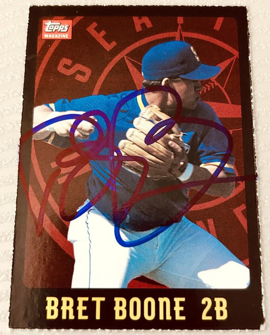 Bret Boone signed Seattle Mariners 1993 Topps magazine card - AutographsForSale.com