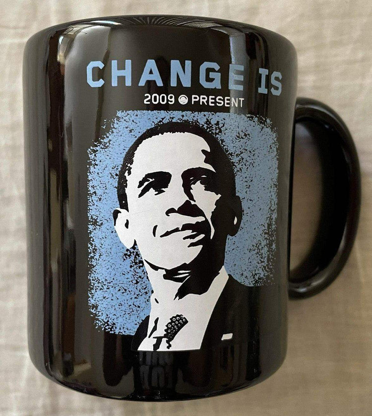 Barack Obama 2012 campaign Change Is 2009 Ceramic Coffee Mug New - AutographsForSale.com