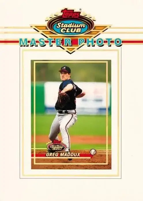 Greg Maddux Atlanta Braves 1993 Stadium Club Master Photo card - AutographsForSale.com