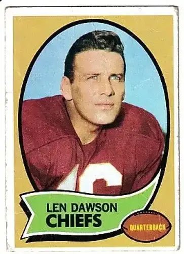 Len Dawson Kansas City Chiefs 1970 Topps card #1 - AutographsForSale.com