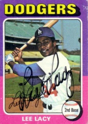 Lee Lacy autographed LA Dodgers 1975 Topps mini card - AutographsForSale.com