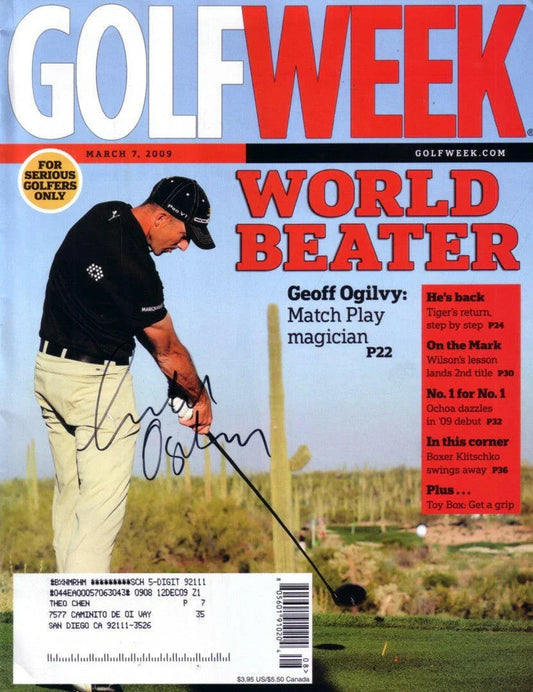 Geoff Ogilvy autographed 2009 Golfweek magazine - AutographsForSale.com
