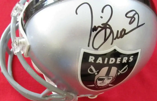 Tim Brown autographed Oakland Raiders mini helmet JSA - AutographsForSale.com