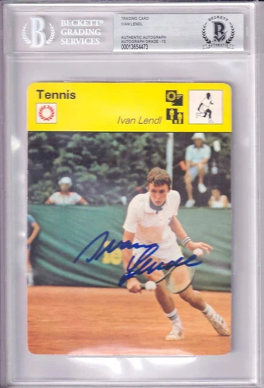 Ivan Lendl signed 1979 Sportscaster RC BAS certified - AutographsForSale.com
