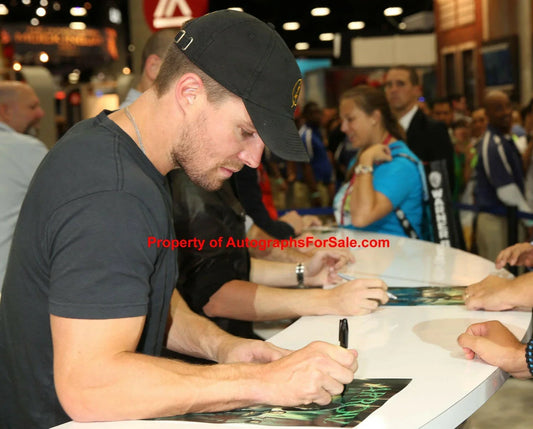 Arrow cast autographed 2014 Comic-Con poster (Stephen Amell David Ramsey Paul Blackthorne Willa Holland) JSA - AutographsForSale.com