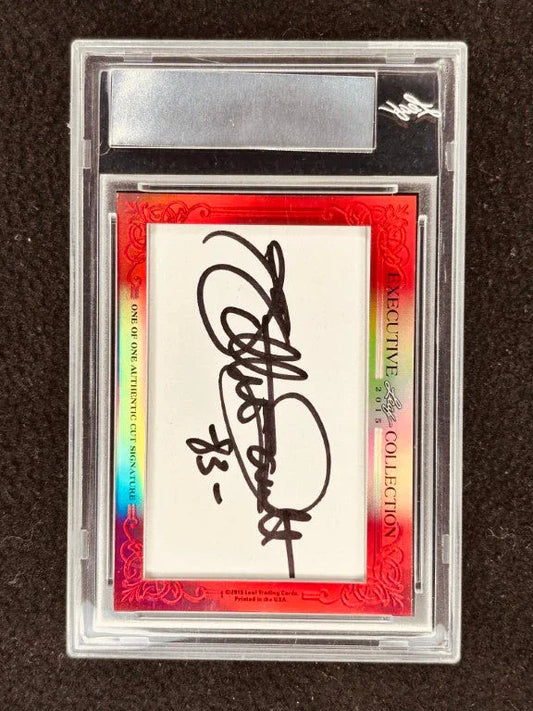 Jim McMahon & Willie Gault 2015 Leaf Masterpiece Cut Signature certified signed card 1/1 JSA Chicago Bears - AutographsForSale.com