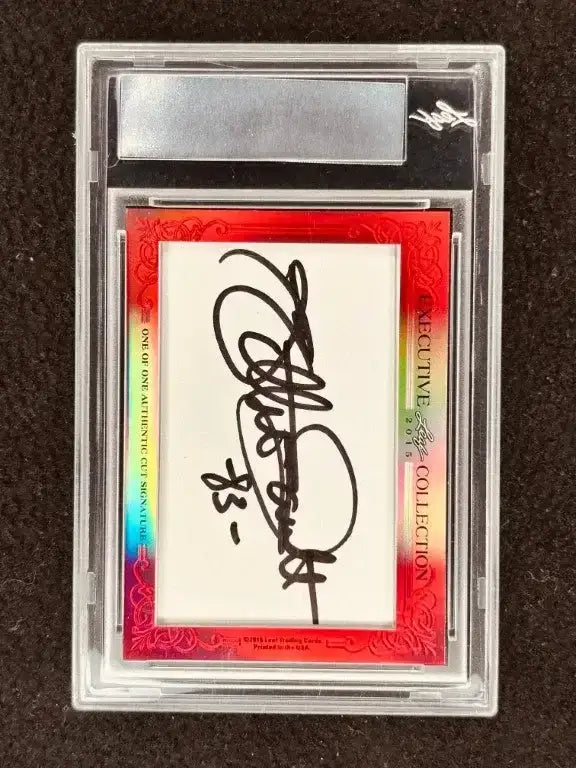 Jim McMahon & Willie Gault 2015 Leaf Masterpiece Cut Signature card 1/1 JSA Chicago Bears - AutographsForSale.com