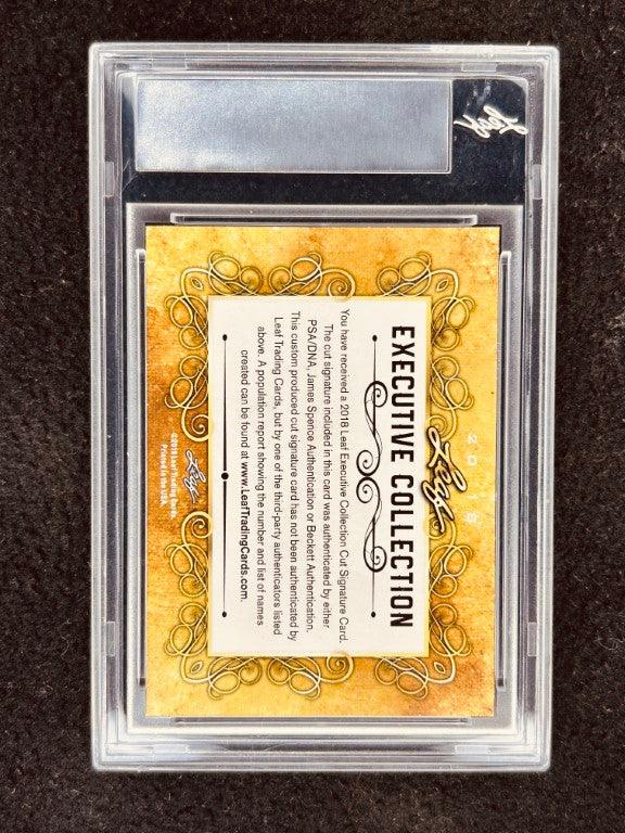 Megan Mullally 2018 Leaf Masterpiece Cut Signature certified signed card 1/1 JSA Will & Grace - AutographsForSale.com