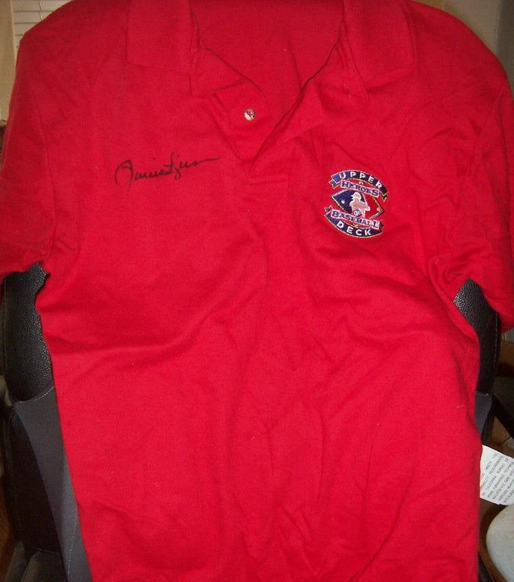 Rollie Fingers signed Upper Deck Heroes of Baseball golf polo shirt - AutographsForSale.com