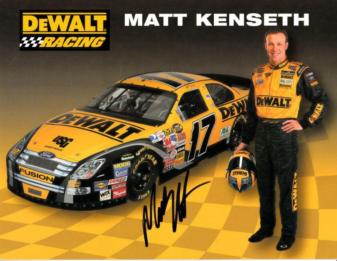 Matt Kenseth autographed DeWalt Racing NASCAR photo card - AutographsForSale.com