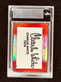 Mike Garrett & Charles White 2017 Leaf Masterpiece Cut Signature card 1/1 JSA Heisman USC Trojans - AutographsForSale.com