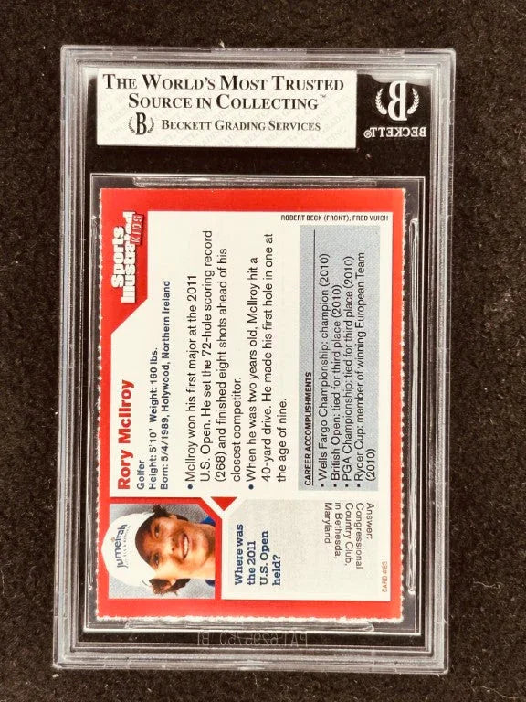 Rory McIlroy 2011 SI for Kids golf Rookie Card grade BGS 8 - AutographsForSale.com