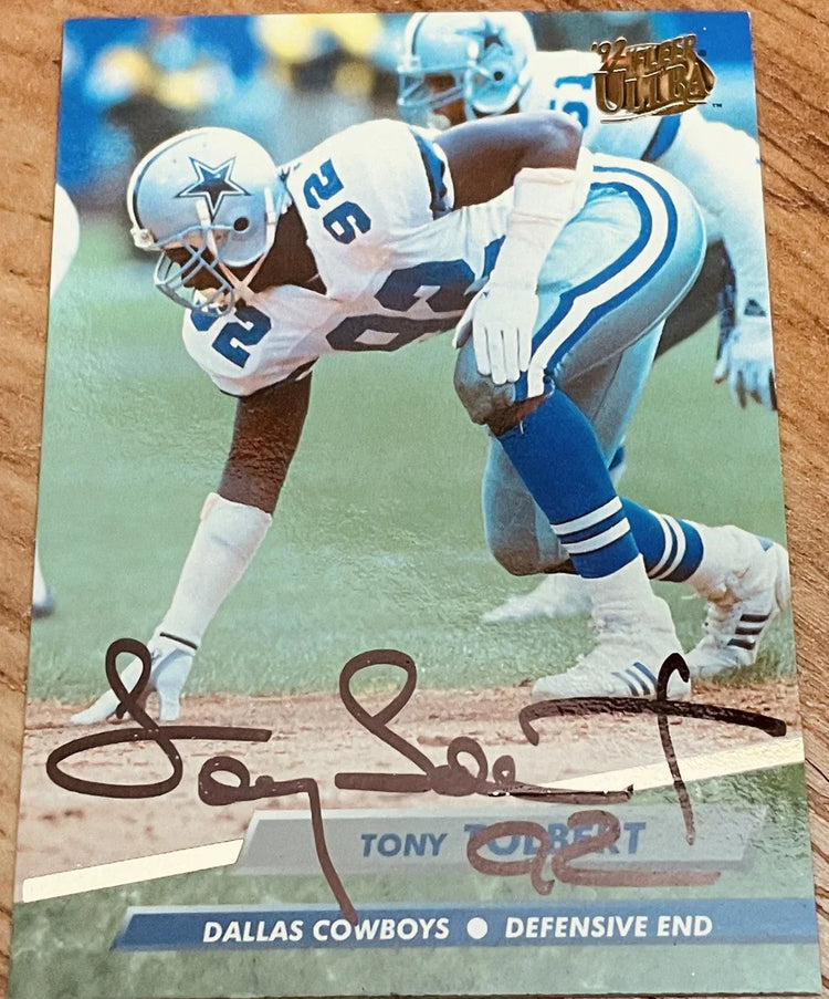 Tony Tolbert autographed Dallas Cowboys 1992 Ultra card - AutographsForSale.com