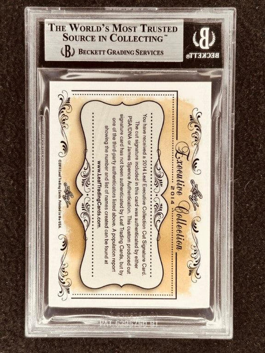 Ted Hendricks 2014 Leaf Masterpiece Cut Signature certified signed card 1/1 JSA Raiders - AutographsForSale.com