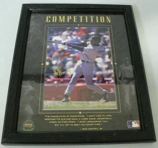 Ken Griffey Jr Upper Deck UDA Motivational Mariners 8x10 photo framed - AutographsForSale.com