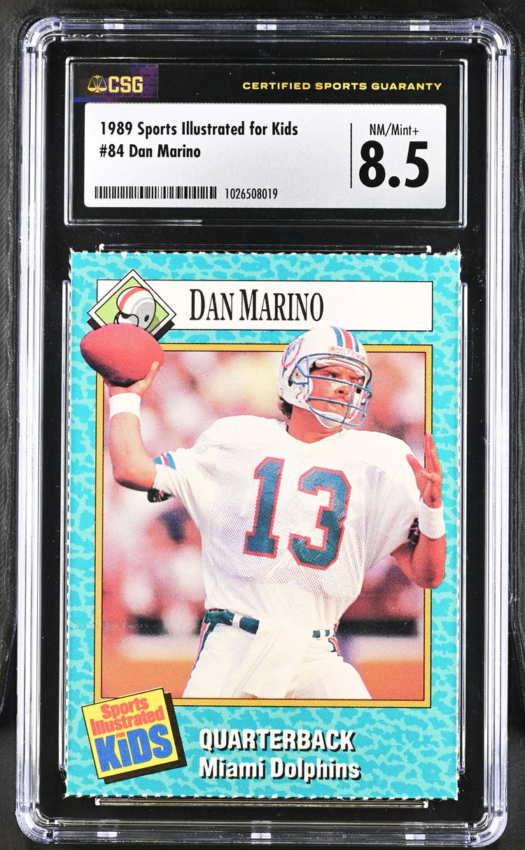 Dan Marino Miami Dolphins 1989 Sports Illustrated for Kids card CSG graded 8.5 - AutographsForSale.com
