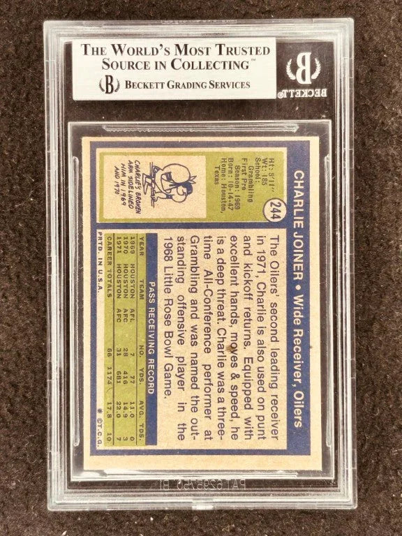 Charlie Joiner signed Houston Oilers 1972 Topps RC BAS certified - AutographsForSale.com