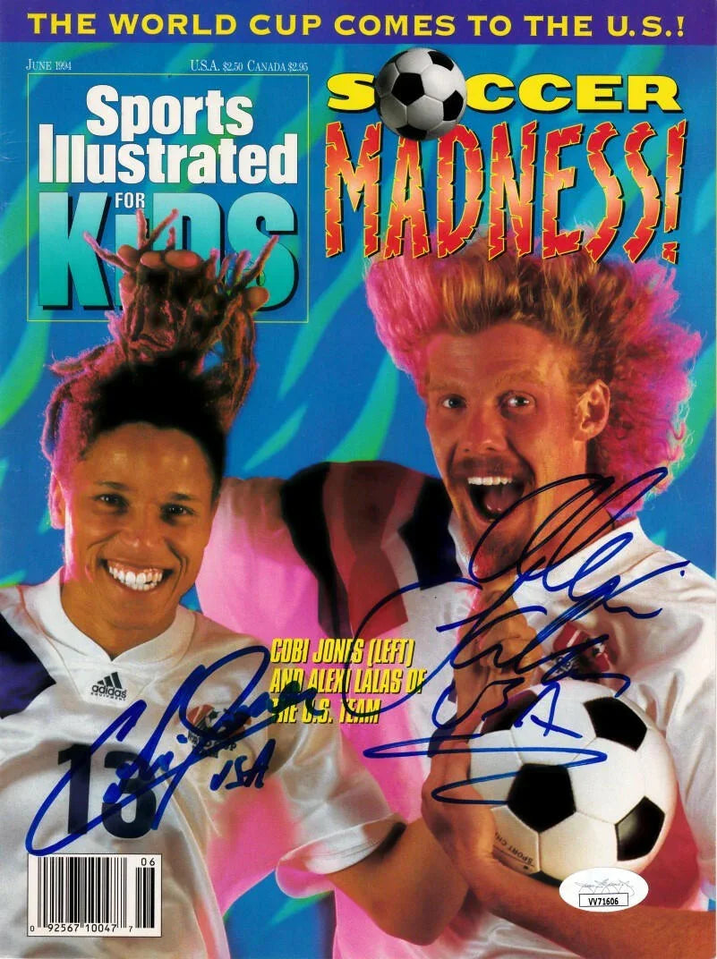Cobi Jones & Alexi Lalas signed 1994 SI for Kids cover JSA - AutographsForSale.com