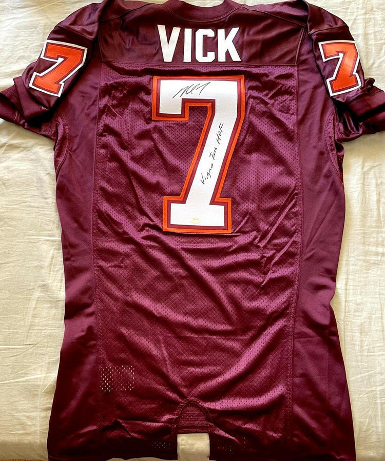 Michael Vick signed Nike jersey Virginia Tech HOF Schwartz - AutographsForSale.com