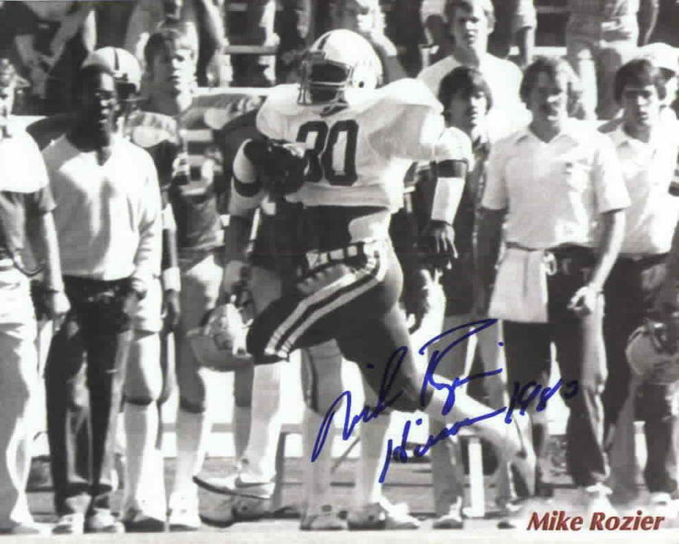 Mike Rozier signed Nebraska 8x10 photo with Heisman 1983 - AutographsForSale.com
