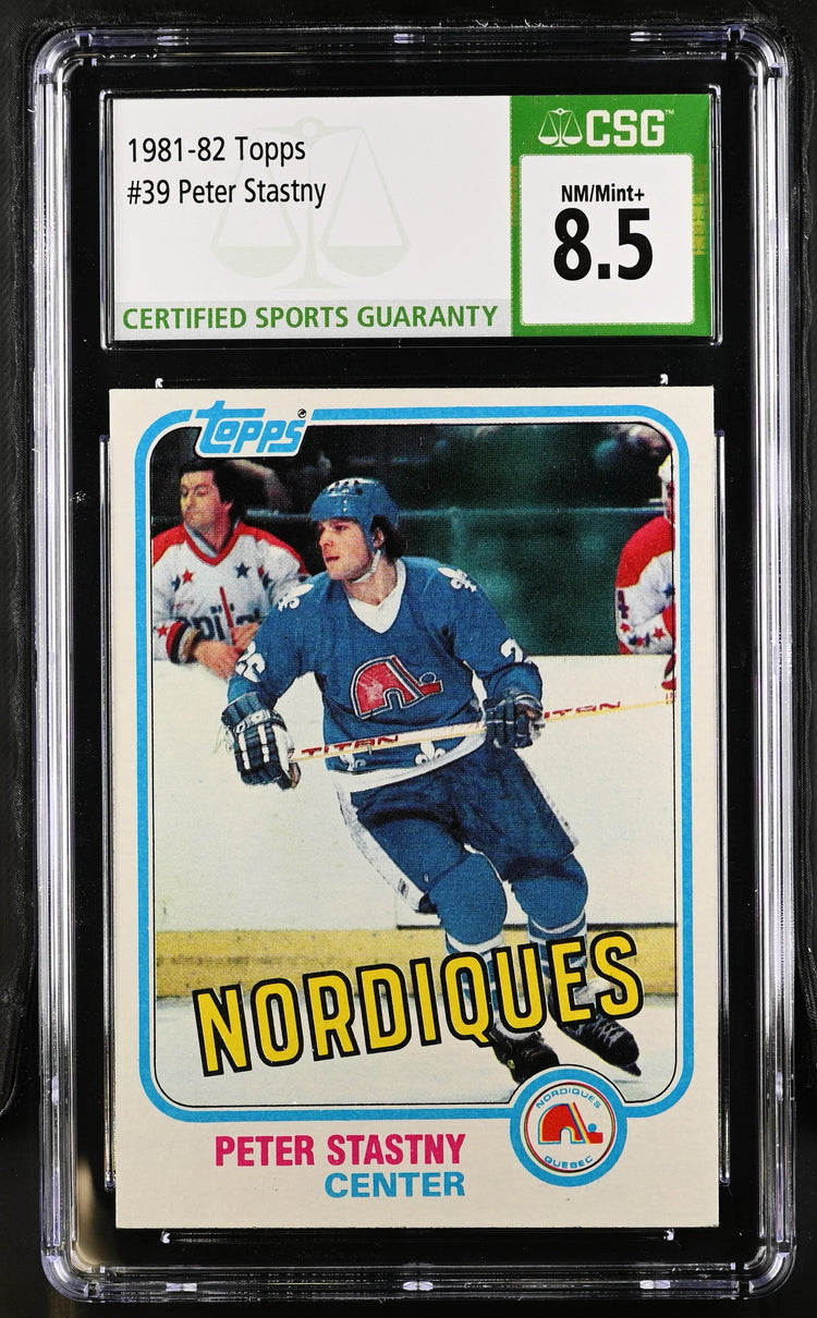 Peter Stastny 1981-82 Topps hockey RC 39 CSG 8.5 - AutographsForSale.com