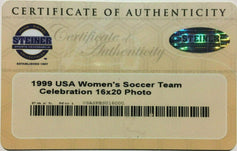 1999 US Women’s World Cup team signed 16x20 poster or photo framed Mia Hamm Steiner USWNT - AutographsForSale.com