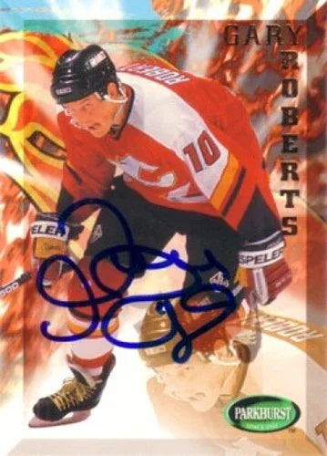Gary Roberts signed Calgary Flames 1995-96 Parkhurst card - AutographsForSale.com