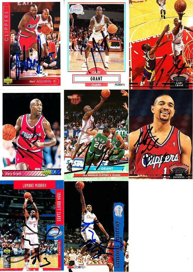 13 Los Angeles Clippers autographed 1990s cards Mark Aguirre Mark Jackson Ken Norman Loy Vaught - AutographsForSale.com