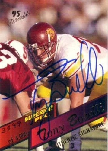 Tony Boselli certified autograph USC 1995 Superior Pix card - AutographsForSale.com