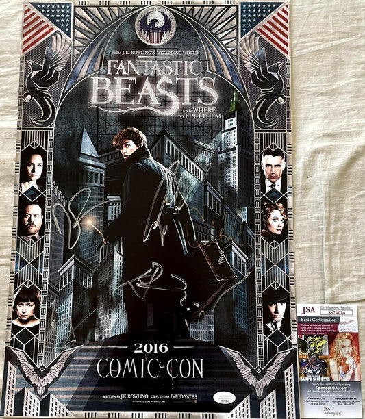 Fantastic Beasts cast signed 2016 SDCC movie poster Colin Farrell Eddie Redmayne JSA - AutographsForSale.com