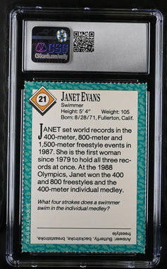 Janet Evans 1989 SI for Kids swimming RC CSG 5 - AutographsForSale.com
