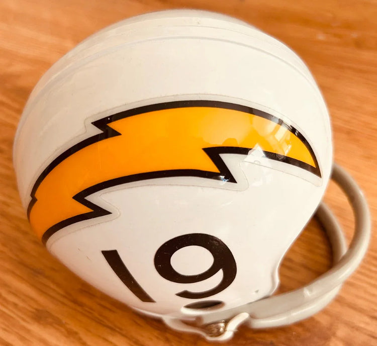 Lance Alworth San Diego Chargers throwback mini helmet with #19 decals NEW - AutographsForSale.com