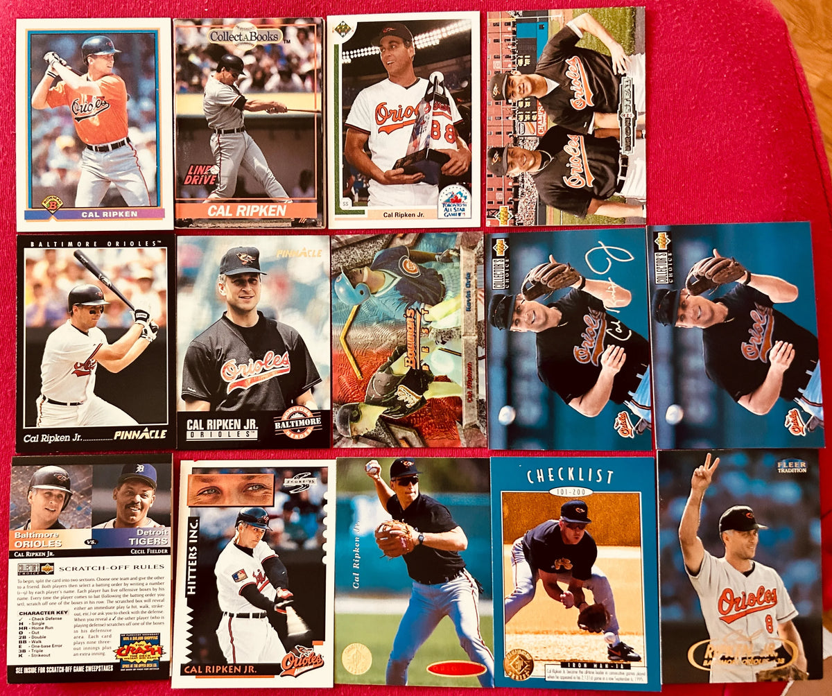 14 Cal Ripken Orioles cards 1991 Bowman UD Final 1993 Pinnacle 1995 SP Championship - AutographsForSale.com