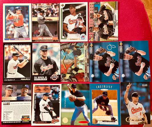 14 Cal Ripken Orioles cards 1991 Bowman UD Final 1993 Pinnacle 1995 SP Championship - AutographsForSale.com