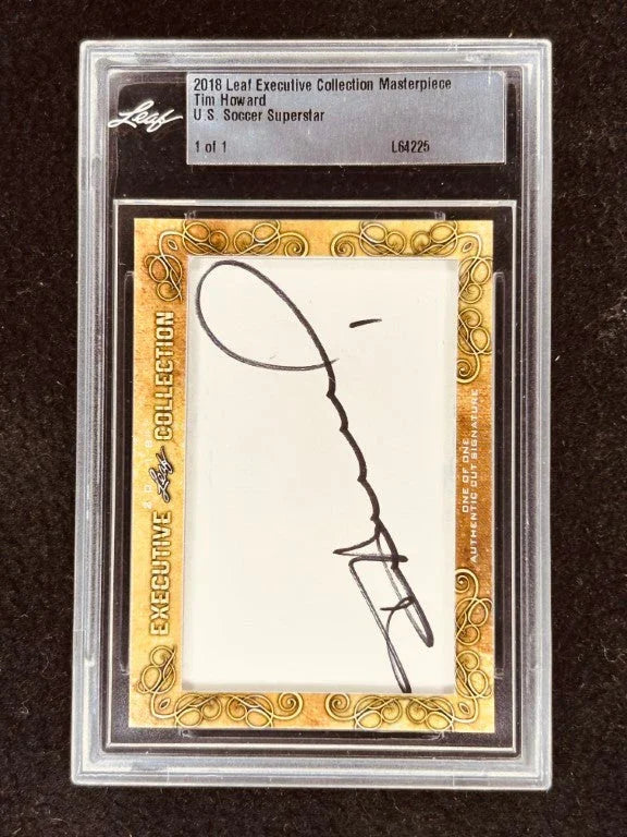 Tim Howard 2018 Leaf Masterpiece Cut Signature certified signed card 1/1 JSA USMNT - AutographsForSale.com