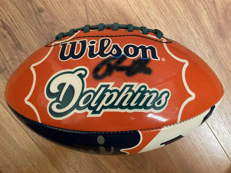 Ronnie Brown autographed Miami Dolphins logo football - AutographsForSale.com