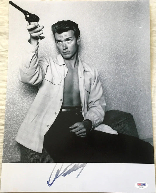 Clint Eastwood signed vintage Rawhide 12x16 photo PSA/DNA - AutographsForSale.com