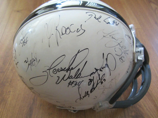 1999 NFL Players signed full size helmet Tiki Barber Tim Brown Marshall Faulk Thurman Thomas Herschel Walker - AutographsForSale.com