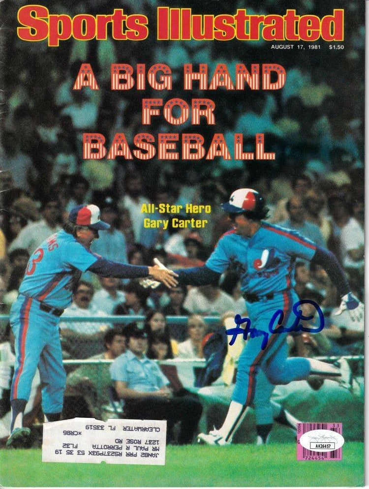 Gary Carter signed Expos 1981 Sports Illustrated JSA - AutographsForSale.com